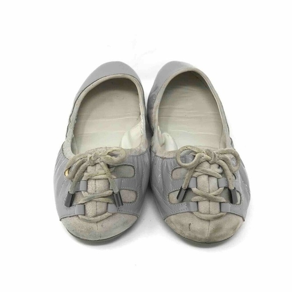 Maria Sharapova Cole Haan Ballet Flats Shoes Gray Leather 9 - Picture 4 of 8